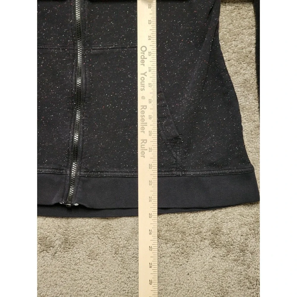 Rare Y2K Nike Speckled Hoodie Full‎ Zip Jacket Womens Medium Black - Picture 15 of 16